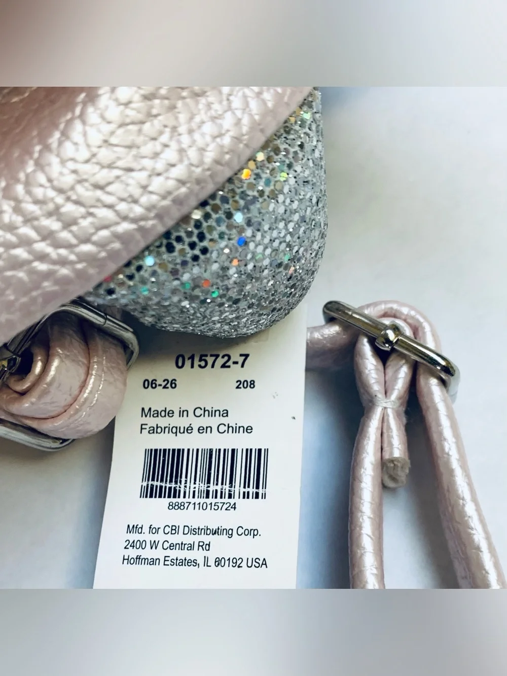 NWT UNICORN Mini Backpack Purse Pink iridescent glitter sequins adjustable
